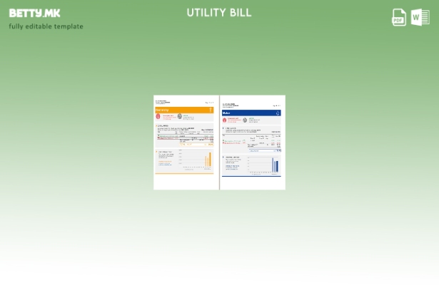 модерен стил шаблон за комунални сметки (страници) на ОАЕ Рас Ал Каима Ал Аин  1